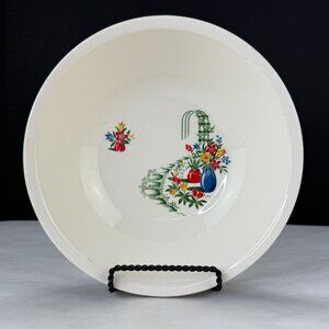 Vintage Paden City Pottery Serving Bowl Lattice Trellis